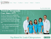 Tablet Screenshot of citrinchiropractic.com